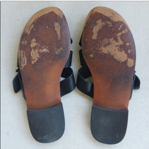 SAM EDELMAN Black Flat Sandals Womens 6-7 - Picture 3 of 3